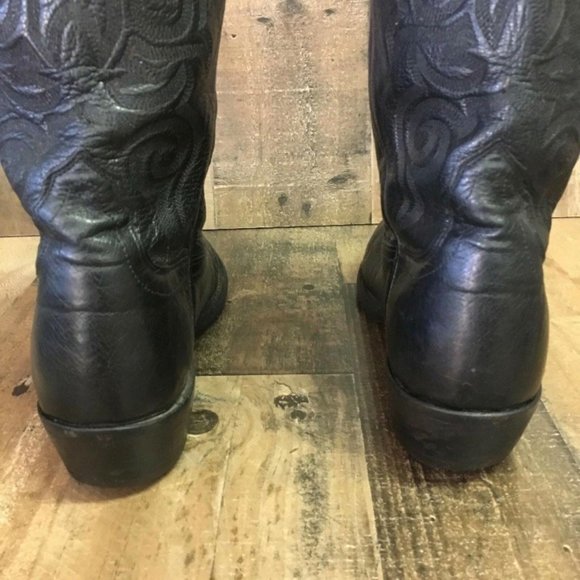 Lucchese 2000 T3130R4 Classic Black Cowboy Boots Mens 8 D - Picture 11 of 12